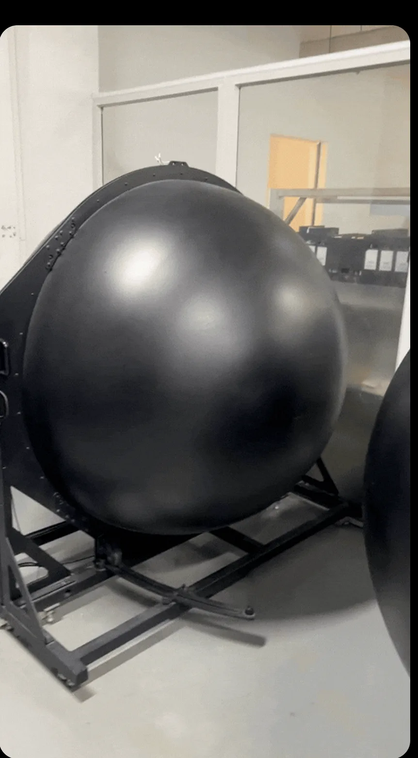 Rotational mold on the factory floor